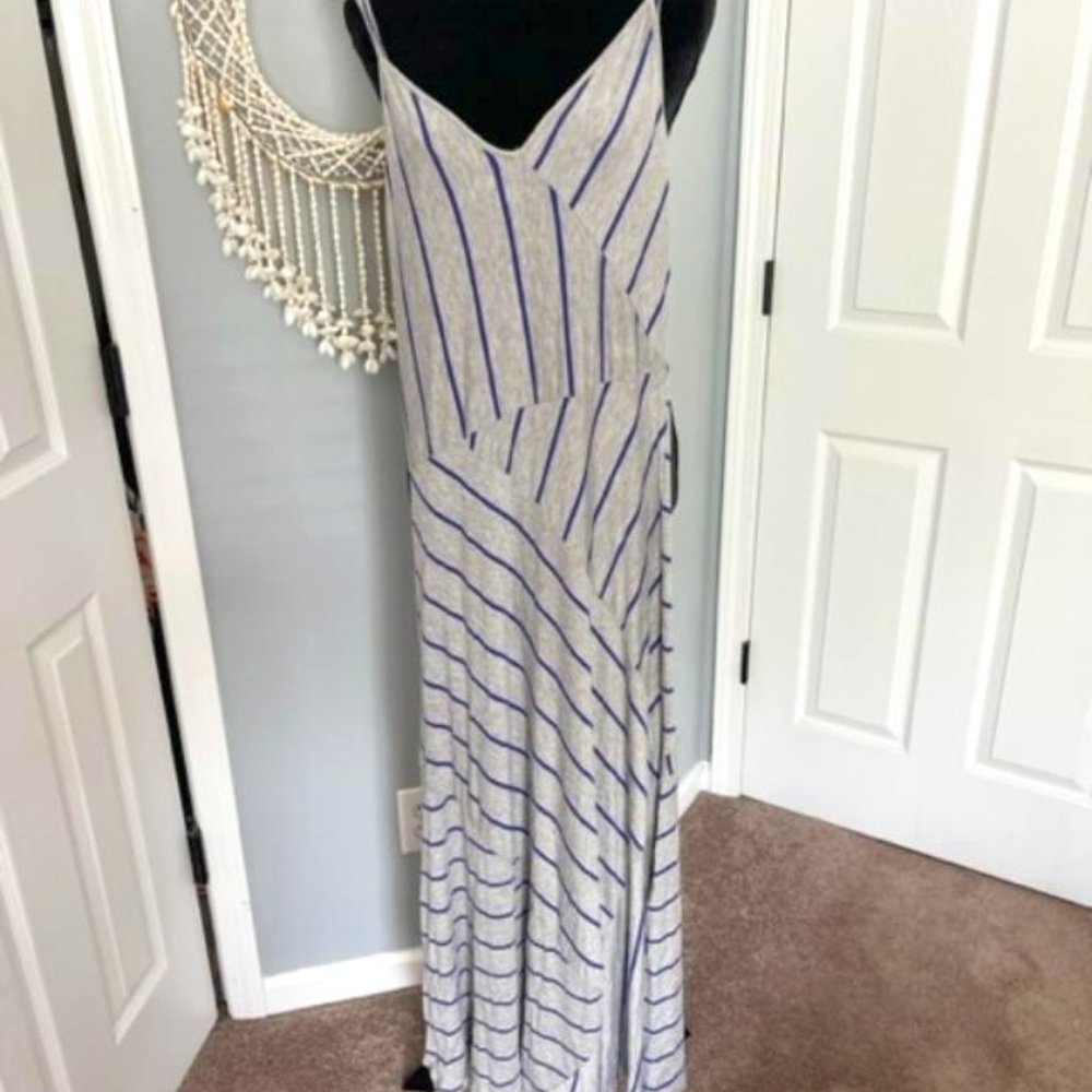 Grey and Purple Spaghetti Strap Dress
